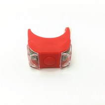 전조등 라이트 후미등 자전거자전거 라이트 실리콘 안전 LED 스트로브 테일 리어 휠 스포크 라이트 사이클, 빨간색