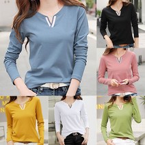Joyce shop 오래달리기 해외직구 여성 여자 비비 패션 의류 가을 겨울 간절기 환절기 이너 심플 기본 면 긴팔 긴소매 티셔츠