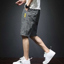 남자 카고 반바지 허리 밴딩 5부 캐주얼 데일리 팬츠