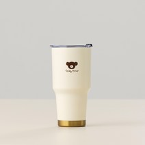 TR테디베어 캐릭터 텀블러 900ml, 베이지