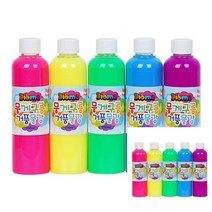미술놀이 뭉게구름 거품물감 리필 250ML X 5색 세트 버블 물감놀이 유아용물감