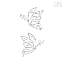 유아루체 춤추는 나비 한쌍 - 핫픽스모티브 리폼 diy 붙이는 큐빅 전사지