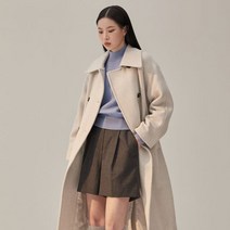 미쏘 테일러드 더블 벨티드 코트