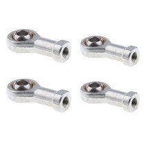 GHSHOP 4x (M6 M8) 6mm 남성 볼 조인트로드 엔드 핸드 진동 베어링 볼트 나사, 금속, 실버