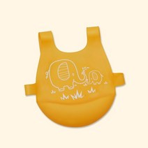 DIOME 실리콘 아기 턱받이 프리미어-코끼리 / 키즈맘아트 유아 아기 어린이 식습관 안전한 흡착 식판 수저 저분 스푼 젓가락 볼 빨대 컵 식기 매트 턱받이 테이블 이유식 홈스쿨, 코끼리