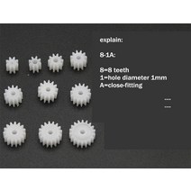 메인 샤프트 스트레이트 기어 10/세트0.5M 2mm 구멍 직경 POM 기어DIY 완구모터, 01 2mm