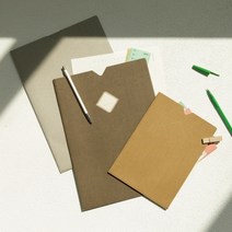 브이 홀더 A4.소소문구, 갈색(DeepBrown)