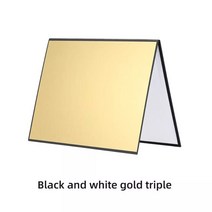 BYSTONE 촬영용 배경 접 수 있는 골판지 사진 스튜디오 소품 화이트 블랙 골드 포토존, 03 A4(Gold)