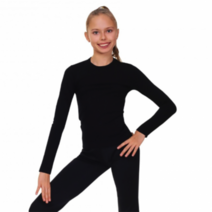 솔로 FD654 키즈 슬림핏 긴팔 티 / 리듬체조 발레 티셔츠 연습복