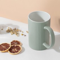 고급 무광 카페 라떼잔 도자기 머그컵 470ml 3종 1P, 러파드머그컵 직선_레드 470ml 1P