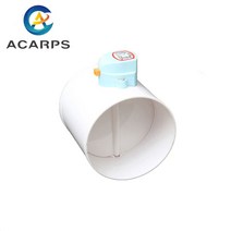 220V 12V 24V PVC 플라스틱 HAVC 전기 댐퍼 체크 밸브 환기 파이프 용 75/110/160/200mm 에어 덕트 볼륨 조절 밸브, 01 75mm, 03 24VDC