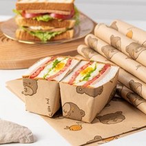 과일 야채 반찬 소분 샐러드용기 샌드위치 포장지 가정용 삼문치버거 종이 주먹밥 아침, 07 포장박스[화이트핸드메이드]