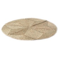 친자연주의 핸드메이드 천연 인초 멍석 접이식 라탄 러그 카페트