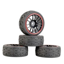 shangren WLtoys 144001 124018 On/Off Road Car Accs용 75mm 고무 타이어 4팩, 설명한대로, 플라스틱, 지