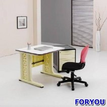 Foryou2801 일자형책상 컴퓨터책상 조립식책상 철제책상 책상 책장 책꽂이, 그린 그레이
