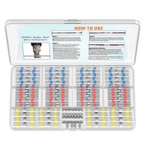열 수축 와이어 커넥터 120/330PCS SST21 방수 슬리브 AWG22 18 버트 전기 스플라이스 주석 도금 솔더 씰 터미널, 중국, 120pca