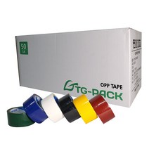 국산 삼성테이프 컬러색상 색깔 강력점착 러버 냉동용 택배포장, 컬러테이프 40M (50개), 검정