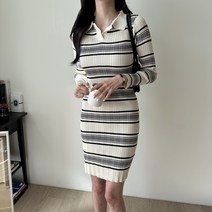 주디앤 여성 헬렌 스트라이프 원피스