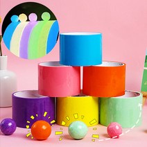 파스텔 야광 테이프 찐득 볼 공 만들기 장난감 말랑이 돌돌이 멍때리기놀이 집콕 토이 스트레스해소, uc488_1 A원색2.4cm