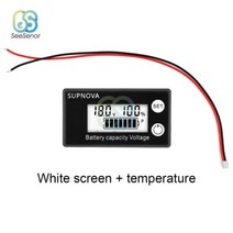 측량장비 DC8100V LCD 디지털 전기 미터 6133A 배터리 용량 표시기 리튬 LiFePO4 납산 셀 12V 24V 48V 72V 전압계, White