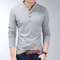 봄가을 긴팔티셔츠 면 남성순색상의 NZ5421
