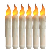ANYOU LED 촛불 창의적인 리모컨 캔들 리모컨 롱 캔들등, 6개입 2버튼 리모컨 화이트 플래시