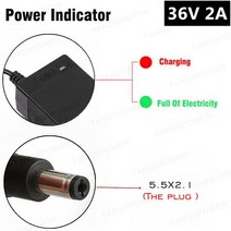 TANGSPOWER 36V 2A 전기 스쿠터 납산 배터리 충전기 41.4V 전기 자전거 휠체어 납산 배터리 충전기, DC 5.5x2.1, AU