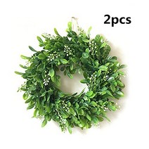 Leoie Lifelike Artificial Wreath Flowers Door Hanging Wall Window Decoration Wedding Party Christmas, 1