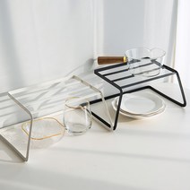 인블룸 1+1세트 그릇 접시 정리대 선반 2size, 450_블랙 1+1