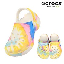 크록스 크록스 클래식 플랫폼 타이 다이 클로그 207151-94S