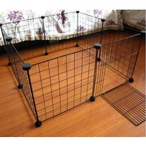 접이식 애완 동물 놀이터 철 울타리 강아지 개 고양이 사육장 집 고양이 방 121086 pcs, 문이 있는 검은색, 12개