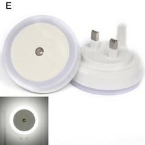 OEM 1PC 스마트 플러그 LED 광제어 센서 소등 백광 히터미규 플러그인 발광등 야광센서 램프 DC 110-240V, E