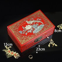 나전칠기 나전칠기보석함 Jin Pingyao 푸시 라이트 칠기 선조 나전 결혼 선물 지참금 상자와 같은 무형 문화 유산, R-big red box-icing on the cak