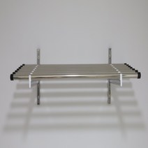 아텍스 시스템 다용도 벽선반 올스테인레스 국내제작, 43cm(7봉), 1단, 80cm