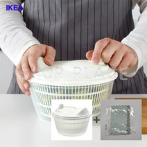 [무료배송]이케아온라인몰 UPPFYLLD 샐러드 야채 채소탈수기+극세사요술행주, [무료배송채소탈수기]+요술행주 세트
