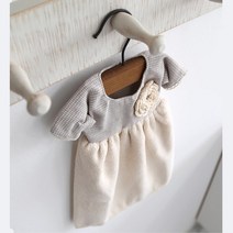 귀여운 미니 원피스 잘마르는 순면 키친 주방 타월 물수건 인생행주 카페 식당용 판촉선물, 차콜