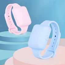 휴대용 손소독제 공병 팔찌 케이스 어린이 성인 핑크