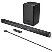 JBL Bar 2.1 딥 베이스(MK2) 2.1채널 사운드바(무선 서브우퍼 포함) 블랙, 사운드바 + 8K HDMI 케이블