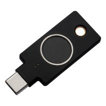 Yubico YubiKey Bio C Fido Edition 지문 인증 - FIDO 보안 키 2 요소 인증 키 FIDO U2FFIDO2USB-CType-C지문 인증생체 인증2단계 인증고 내구성내충격성방수IP68 열쇠 고리 형