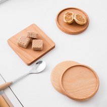 원목 컵받침 우드 코스터 행사 파티 생일 카페 인테리어소품 촬영소품, 1-티코스터-원형