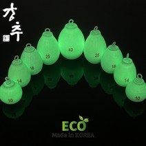 치타피싱 야광 물방울추 고리추, 18호 (4개입)