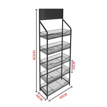 편의점 슈퍼 진열대 매대 음료 간이 피시방 과자 진열, 상세이페이지 참고, 블랙 4단 50x27x140