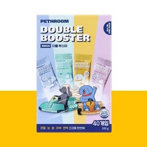 [페스룸] 더블 부스터 올인원팩 (40개입) 강아지 영양제 보조제 슬개골 관절 시력 눈물 장 피부 면역력