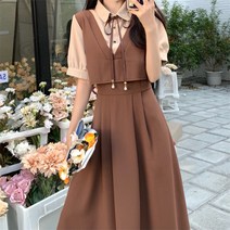 투피스형 원피스 면접 결혼식 단아한 원피스