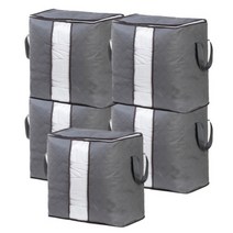 생활전문 패브릭 이불정리함, 그레이, 세로형65L 5개