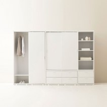 [이번달 추가할인] 포더홈 스페이서 슬라이딩 옷장 (고급댐퍼도어 거울선택) 장롱 장농 이불장 싱글장 서랍장 수납장 슬라이드옷장 시스템옷장 주니어장 행거, 바디 : 화이트 + 도어 : 화이트