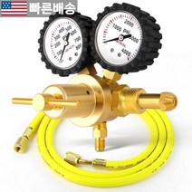 [MEANLIN MEASURE 정품] 질소 조절기 0-800PSI CGA580 입구 0.6cm(1/4인치) 수 커넥터 튼튼한 핸들 헬륨 레귤레이터 이중 압력 게이지 포함 631, With 60 Inch Hose