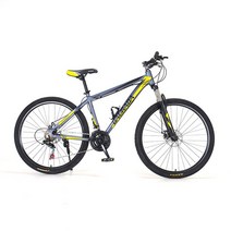 전기 산악자전거 MTB 광폭타이어 입문 출퇴근용 Selfree-26 인치 알루미늄 합금 산악 자전거 가변 속도 오, 03 Grey and Yellow_01 26 inch