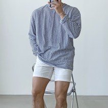 간빠레 비치쿨 슬라브 스트라이프 긴팔티셔츠