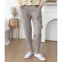 캐쥬얼 밑단 다트 데일리 모직 팬츠